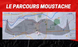 Map of the mustache route in the city center of Brive