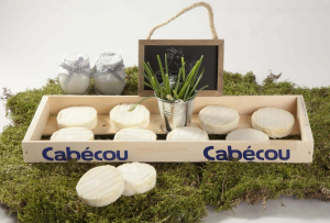 Cagette de cabecous, fromages de chèvre semblables au Rocamadour