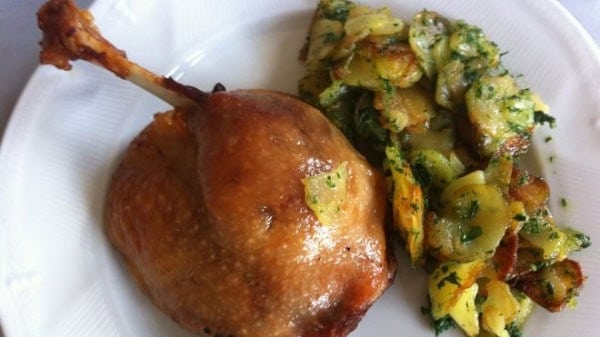 view of a duck leg confit