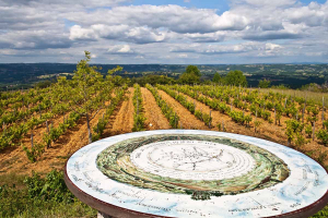 Vue sur la table d'orientation du Puy d'Ayen