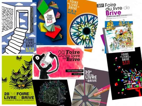 Cartel de ediciones anteriores de la Feria del Libro
