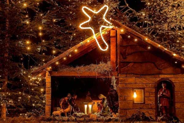 foto van een kerststalletje