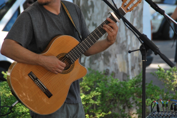 guitariste en concert