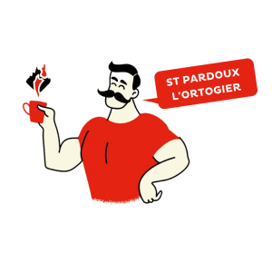 Personnage illustrant le relais d'accueil touristique de St-Pardoux l'Ortigier