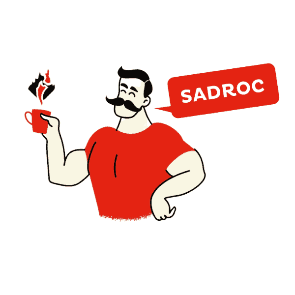 Character illustrating the Sadroc tourist information centre