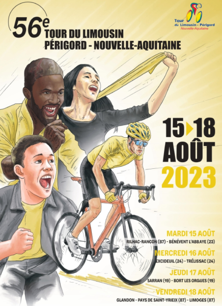 Affiche tour du limousin (course cycliste) de l'édition 2023.