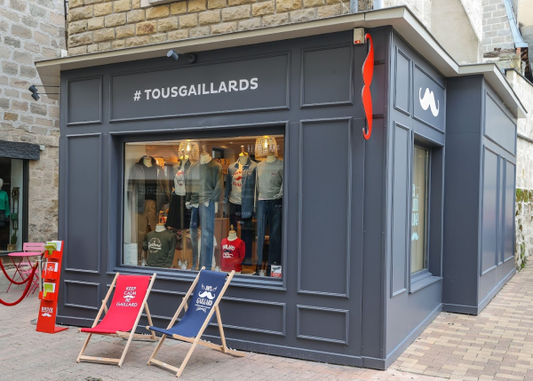 Buitenkant van de 100% Gaillard Boutique die zojuist is geopend aan de rue de la République in Brive