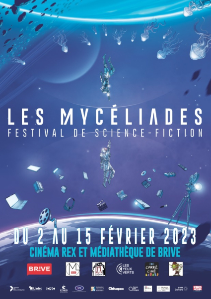 Affiche du festival de science-fiction Les Mycéliades, à Brive, 2023.