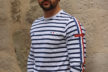 T shirt La Marinière Française en collaboration avec la marque 100% Gaillard