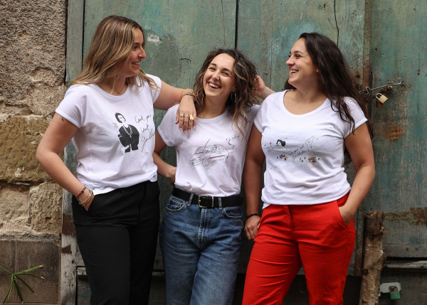 New T-shirts from the 100% Gaillard Boutique highlighting cheerful women