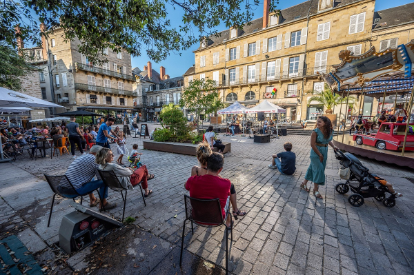 foto van het stadscentrum van Brive gebruikt voor de prijsvraag 2023 voor het mooiste stadscentrum