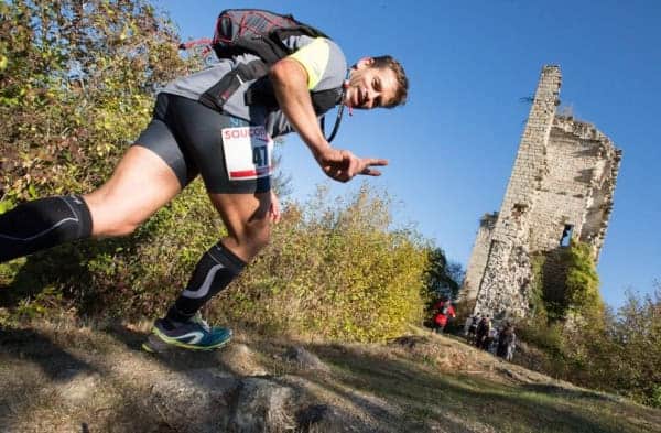 Sporif parcourant un circuit trail à Yssandon.