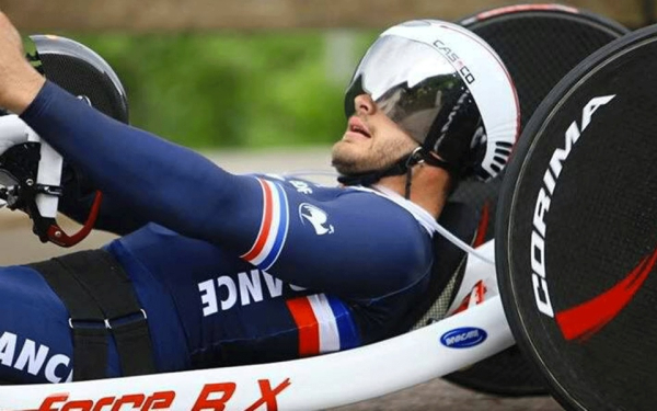 Photo of Mathieu Bosredon, handbiker from Correze who will be taking part in the Paralympic Games
