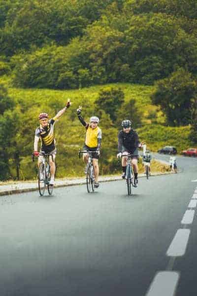 Groupe de cyclistes participant à l'échappée Gaillarde.