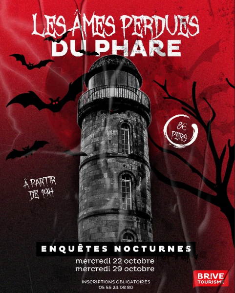 Affiche Halloween à l'Office de Tourisme (Phare) de Brive-la-Gaillarde
