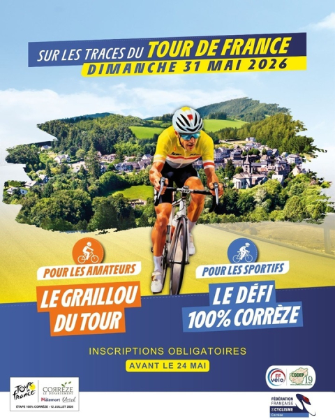 ©DR Affiche présentant l'avant première du Tour de France 2026, l'étape corrézienne