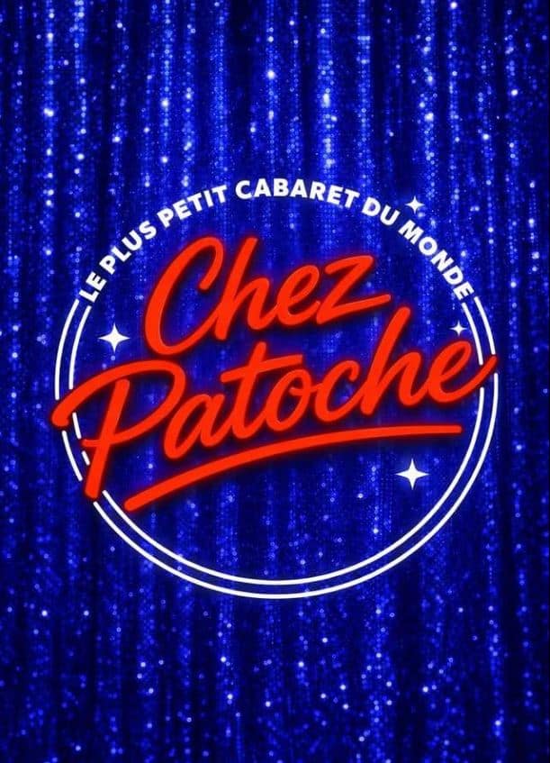 Logo Chez Patoche en rouge sur fond bleu